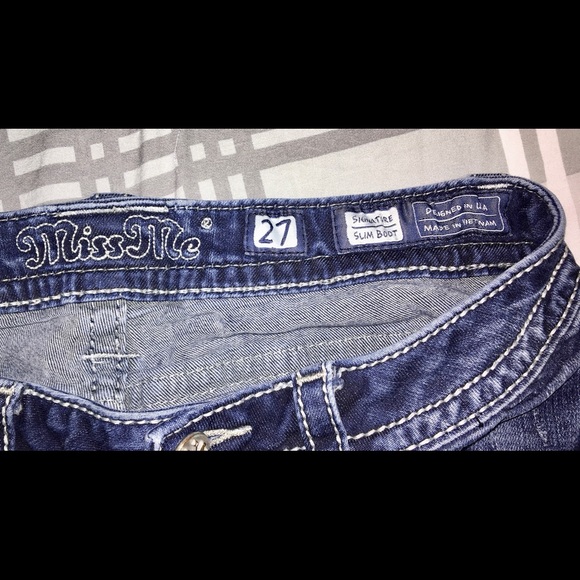 Miss Me Jeans Sz 27 27.5x32 embroidery embellished - Picture 11 of 11